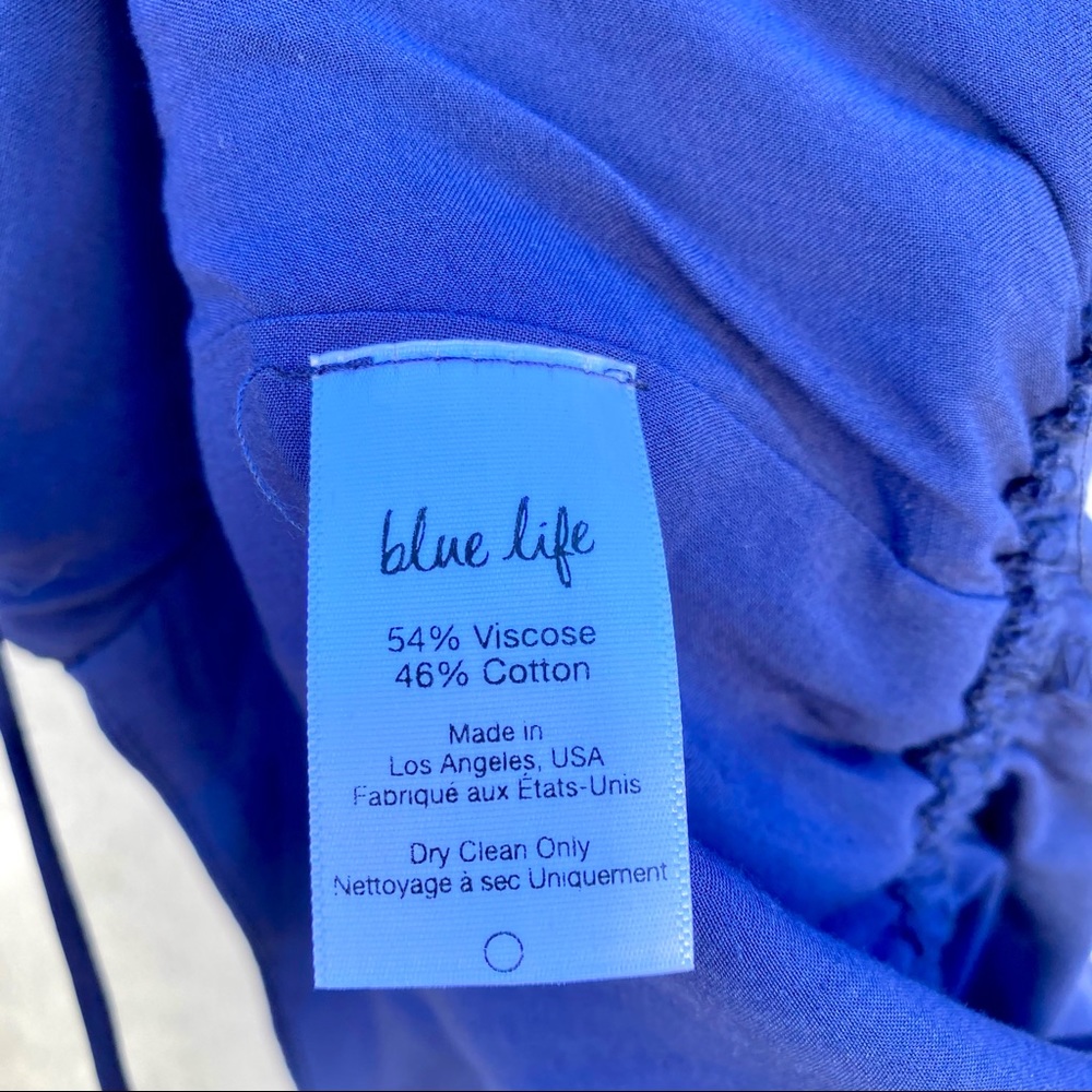 Blue Life Spaghetti Strap V-Neck High Low Dress M - Picture 5 of 8